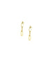 14K Gold Mini Triple Link Dangle Earrings