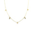 14K Gold Mini Black Enamel Cross Charm Necklace