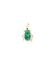 14K Gold Green Onyx Scarab Charm