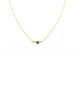 14K Gold Diopside Diamond Curved Bar Necklace