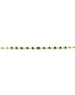 14K Gold 2.29ct Mix Shape Emerald Bracelet