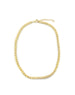 14" 5mm 14K Gold Slinky Square Omega Necklace