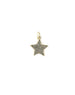 14K Gold Framed Pave Diamond Star Charm