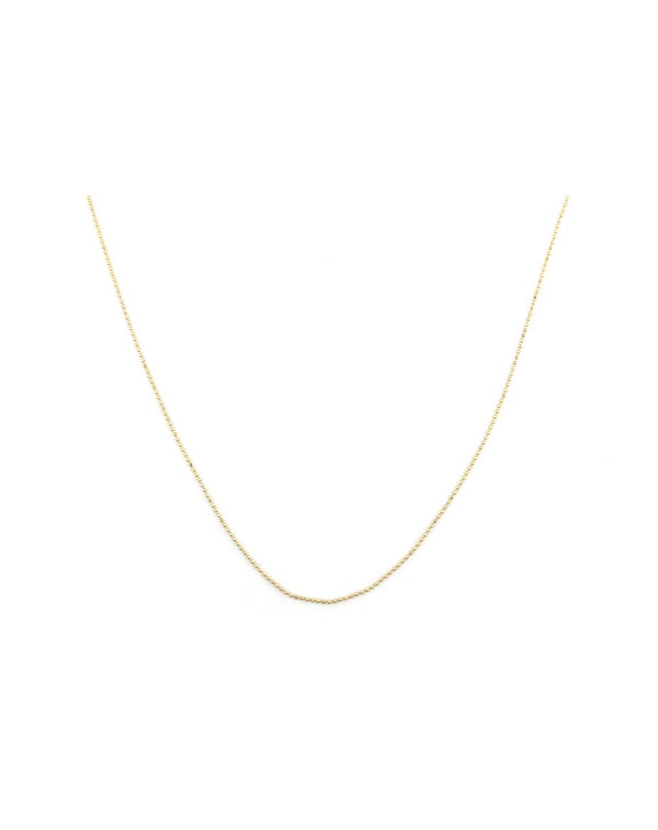 Tiny 14K Gold Dotted Adjustable Chain