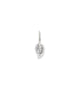 14K Gold Baguette Diamond Leaf Charm