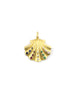 14K Gold Rainbow Sapphire Shell Charm