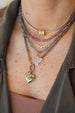 Brown Garnet Rainbow Fine Lexi Lock Necklace