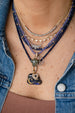Blue Sapphire Strand Fine Lexi Lock Necklace