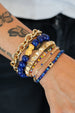 14K Gold Sapphire Evil Eye Ingot Lapis Stretchy