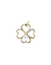 Large 14K Gold Mother of Pearl Clover Charm