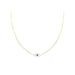 Small 14K Greek Gold Mother of Pearl Evil Eye Necklace