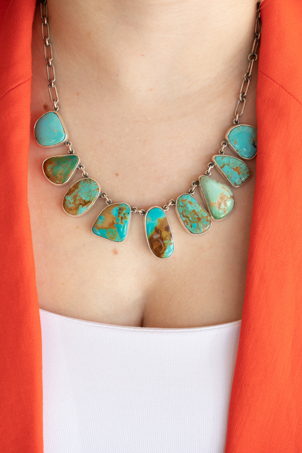 One of a Kind Federico Turquoise Slab Necklaces