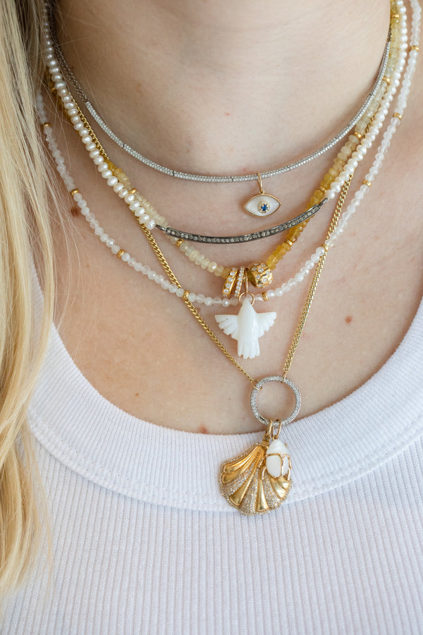 The Lina Necklace: White Pearl