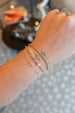 14K Gold Greek Turquoise Enamel Evil Eye Bracelet