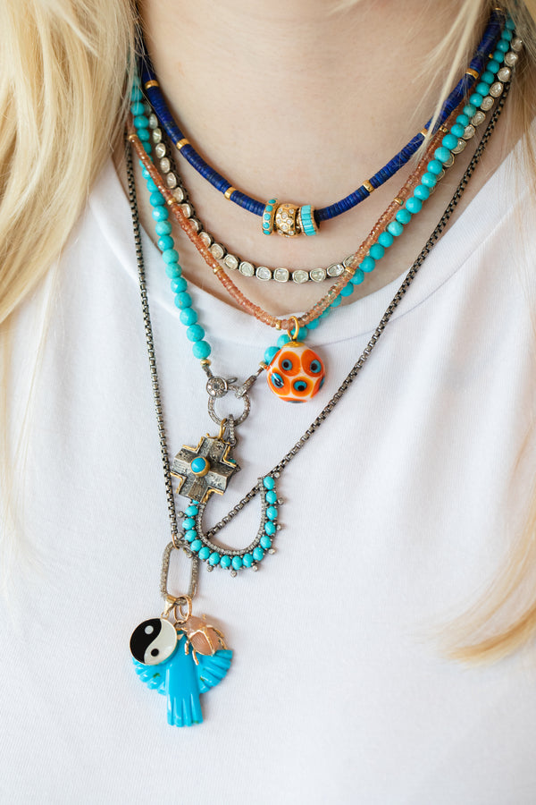 The Eva Lock Necklace: Arizona Turquoise