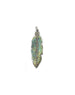 Silver Diamond Carved Abalone Feather Charm