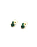 14K Gold Green Oval Mix Shape CZ Studs