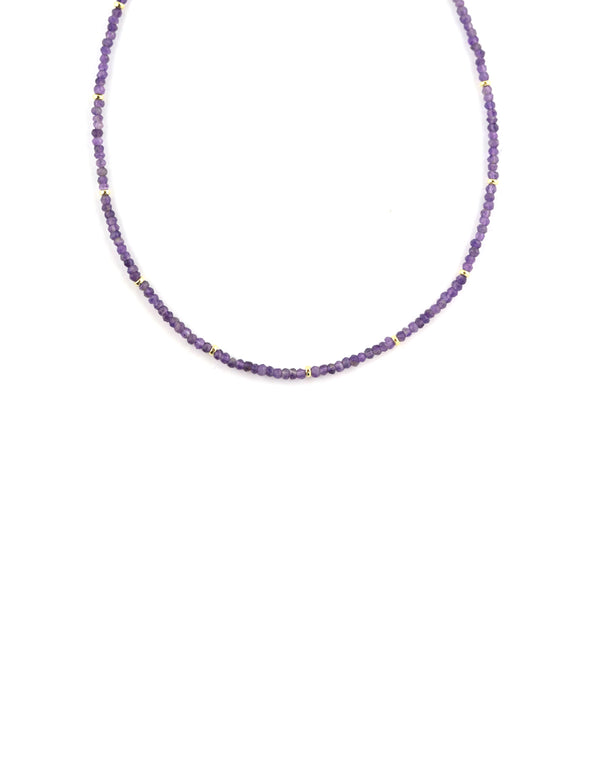 Amethyst Rondelle Necklace