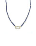 Large Luxe Lexi Lock Necklace: Blue Kyanite