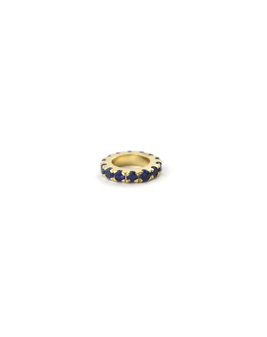 Mini 14K Gold Round Blue Sapphire Spacer