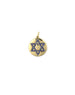 14K Gold Blue Sapphire Star of David Coin Charm