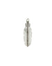 Silver Diamond Carved White Howlite Feather Charm