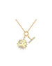 14K Gold Celestial Diamond Charm Necklace