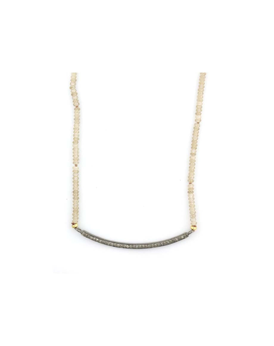 The Lina Necklace: Champagne Zircon