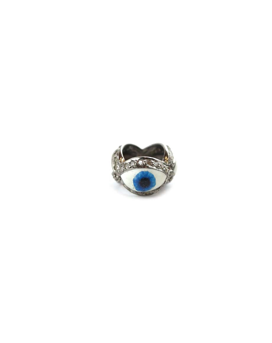 Silver Diamond Cosmic Eye Spacer