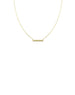 14K Gold Dainty Diamond Bar Necklace