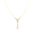 Dainty 14K Gold Mini Virgin Mary Rosary Necklace