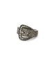 Silver Diamond Buckle Statement Ring