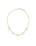 14K Gold Multi Diamond Beaded Necklace