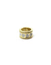 14K Gold Dotted Edge Diamond Heart Spacer