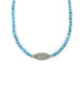 Turquoise Diamond Tube Luxe Necklace