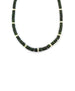 6mm Smooth Heishi Dark Green Diopside Rondelle Necklace