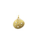 14K Gold Pearl Diamond Textured Shell Charm