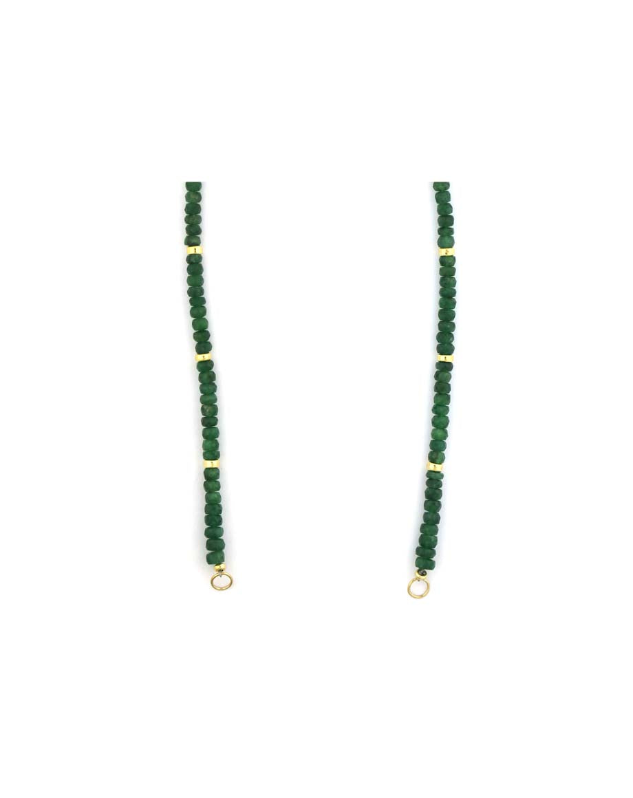 Lock Ready: Open Forest Green Emerald Dyed Corundum Strand