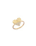 14K Gold Fanned Diamond Heart Ring