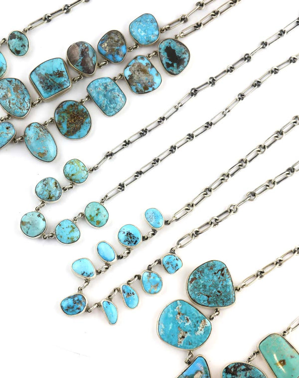 One of a Kind Federico Turquoise Slab Necklaces