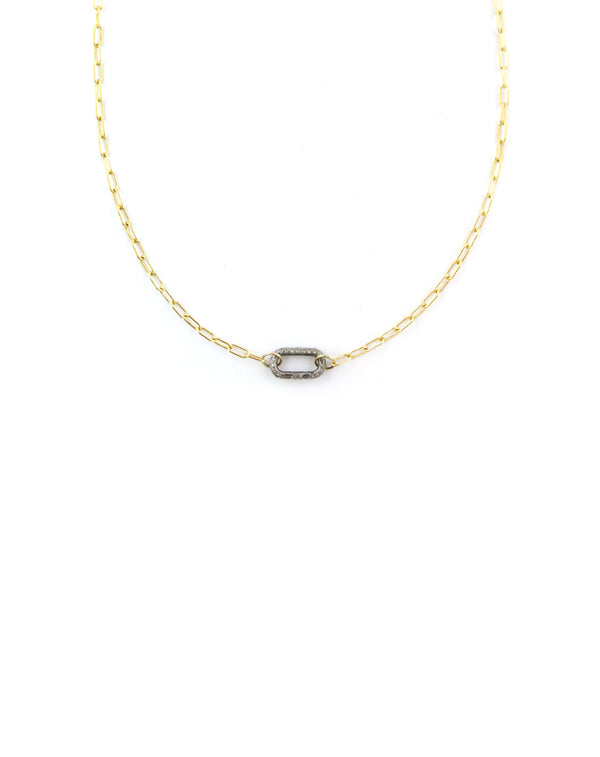 The Luxe Lexi Lock Necklace: Small Paper Clip