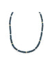 Midnight Blue Kyanite Two Tone Rondelle Necklace