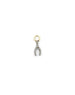 Tiny Silver Diamond Wishbone Earring Charm