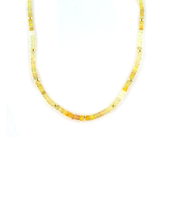 Golden Opal Rondelle Necklace