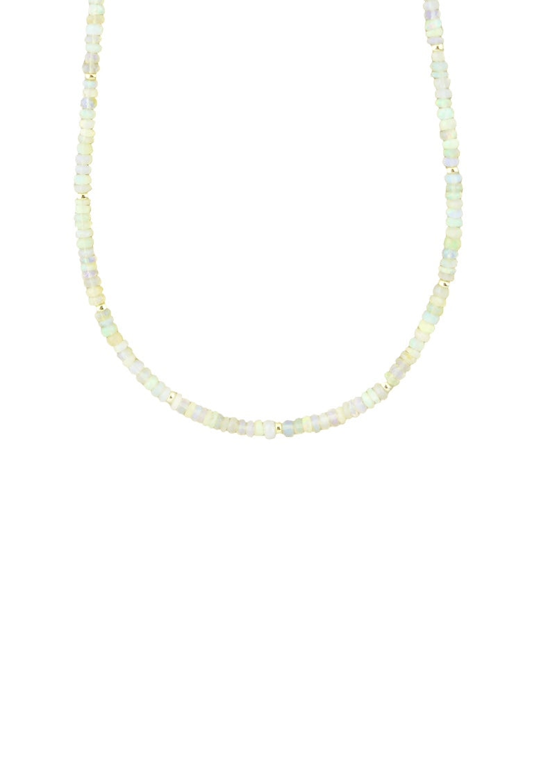 3mm Opal Rondelle Necklace