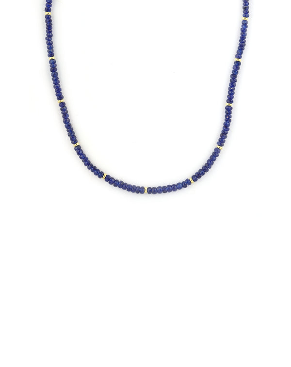Oxford Blue Sapphire Rondelle Necklace