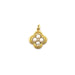 14K Gold Pearl Clover Charm