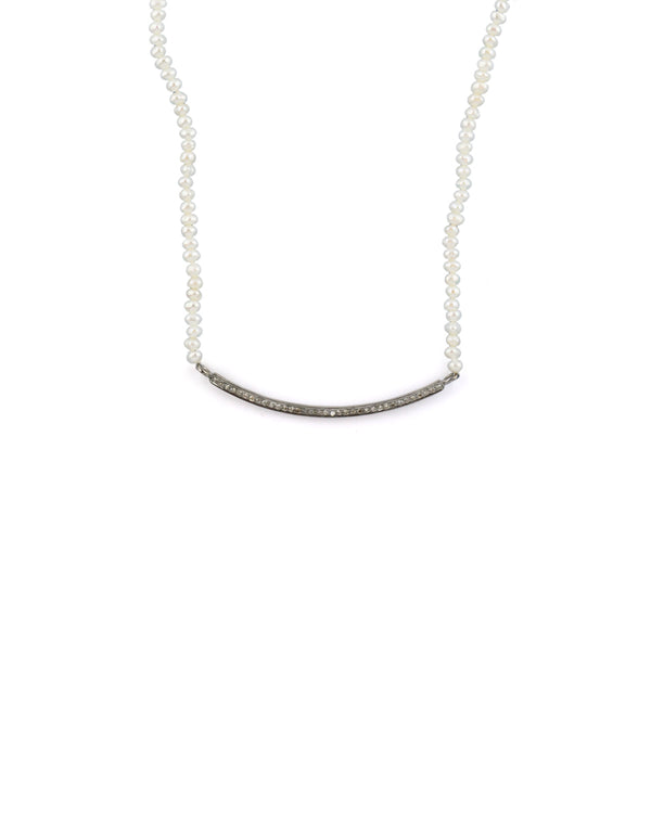The Lina Necklace: White Pearl
