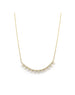 14K Gold Curved Bar 1.28ct Pear Diamond Necklace