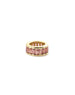 14K Gold Baguette Pink Sapphire Charm Spacer